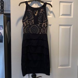 Navy & nude sleeveless dress